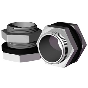 2 cable glands for linking 2 boxes IP65. Metric 32